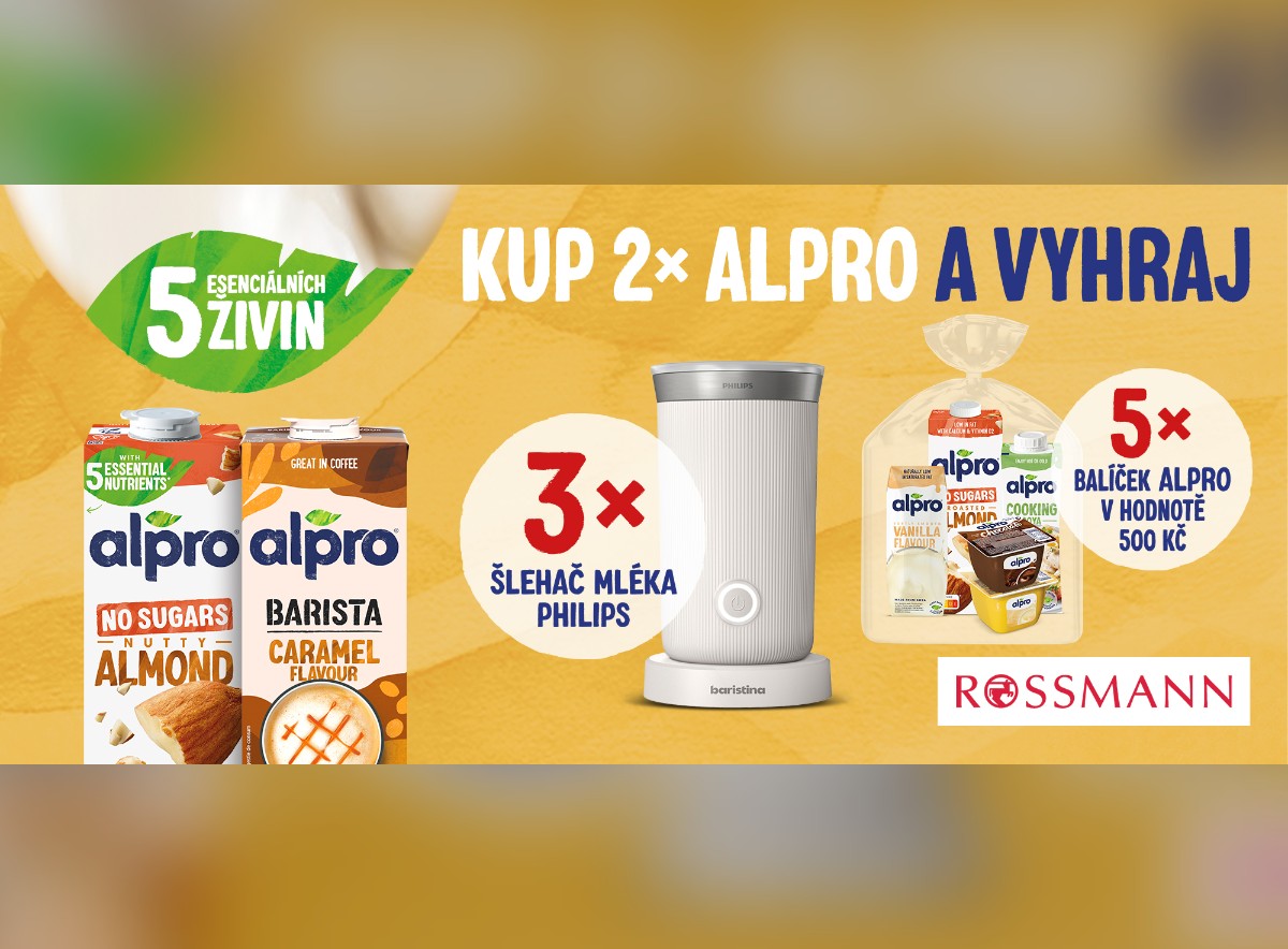 Danone soutěže | Vyhraj šlehač mléka Philips nebo balíček Alpro!
