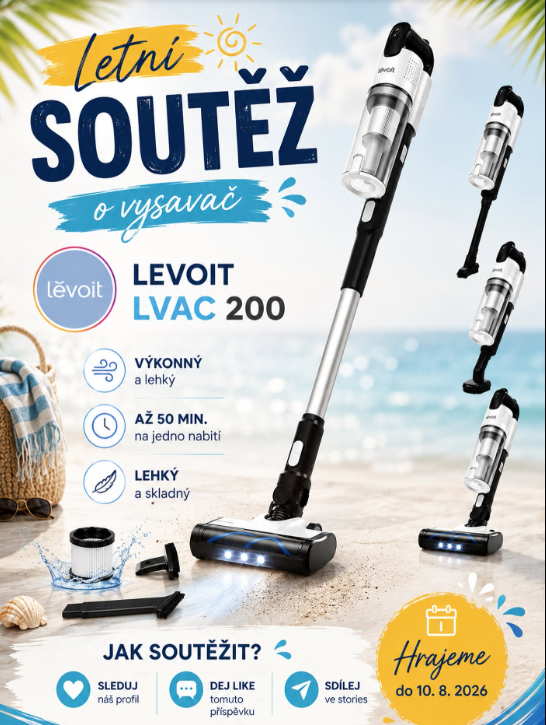Letní soutěž o vysavač Levoit LVAC 200