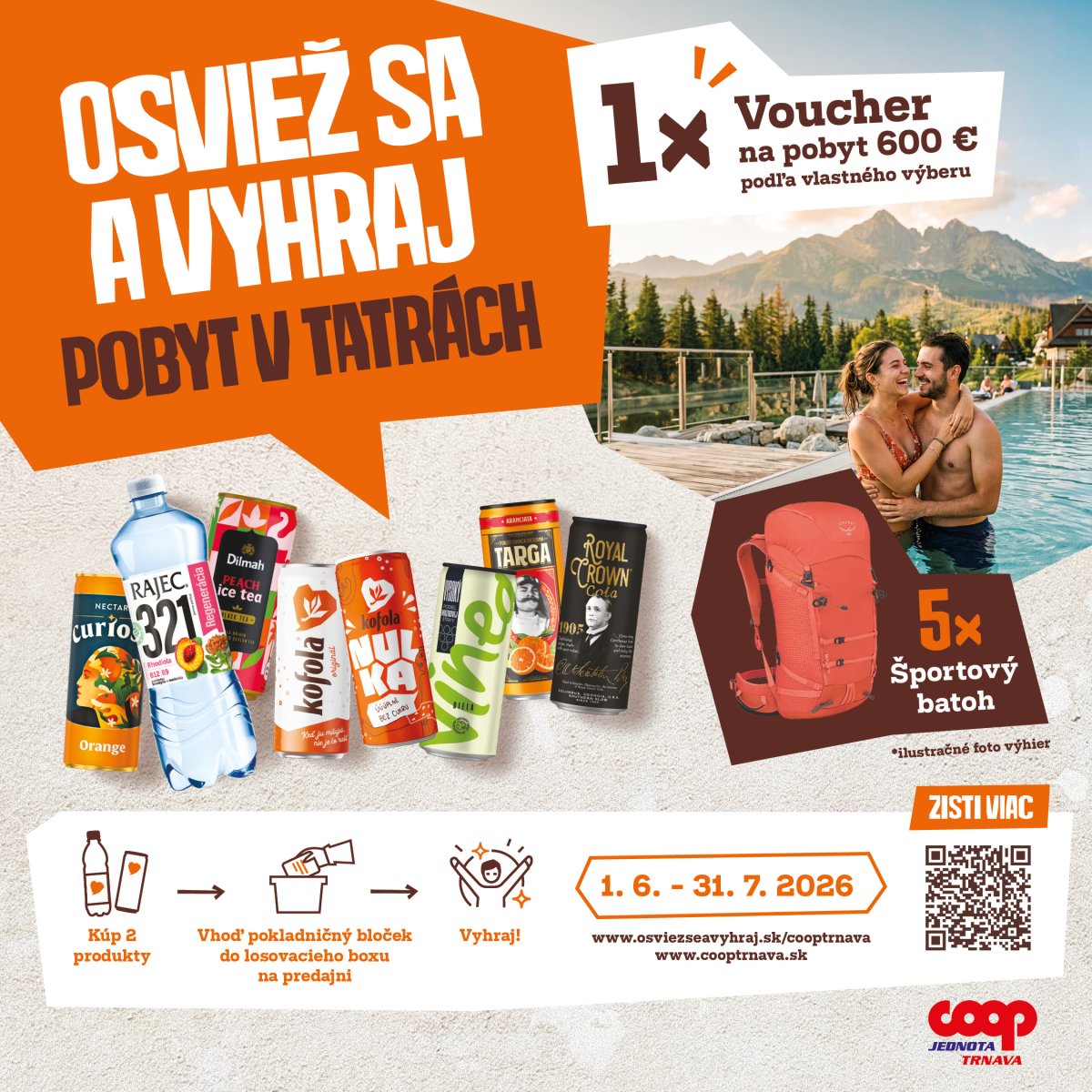 Osviež sa a vyhraj pobyt v Tatrách! - COOP Jednota Trnava