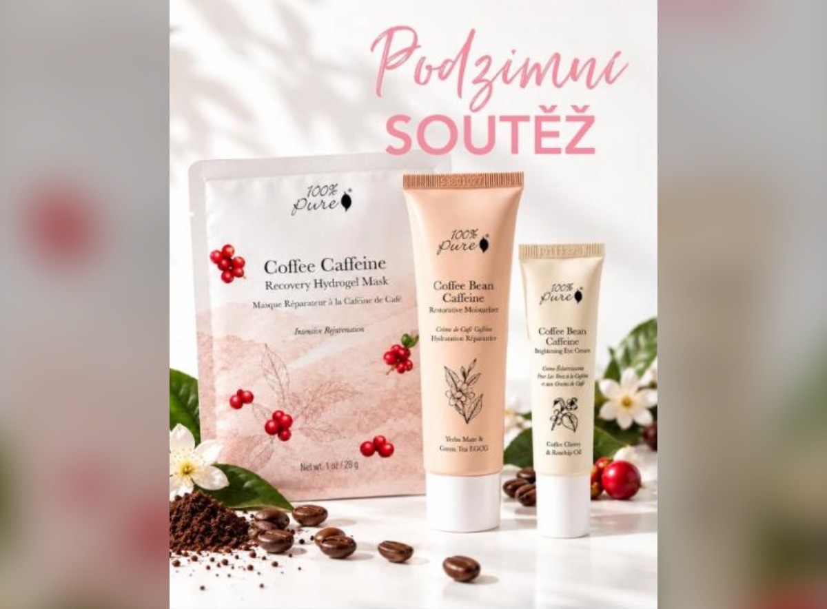 SOUTĚŽ 100% Pure: vyhrajte sadu pleťové péče s kofeinem (3 výherci)