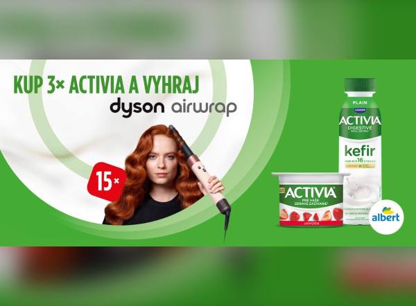 SOUTĚŽ Activia: vyhrajte styler Dyson Airwrap (15 výherců)
