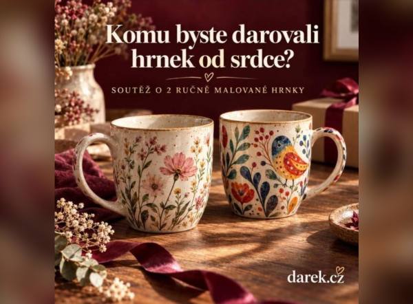 SOUTĚŽ Dárek.cz: vyhrajte 2 ručně malované hrnky (1 výherce)