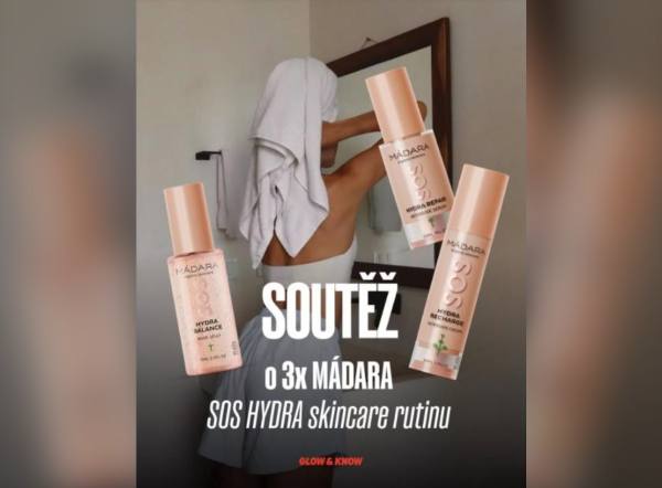 SOUTĚŽ Glow & Know CZ: vyhrajte balíček 3 produktů MÁDARA SOS HYDRA (1 výherce)