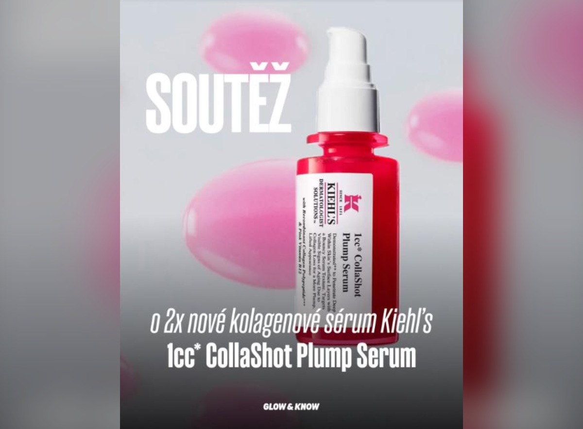 SOUTĚŽ Glow & Know: vyhrajte kolagenové sérum Kiehl’s 1cc CollaShot Plump Serum pro sebe i kamaráda