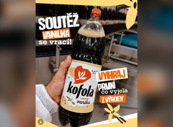SOUTĚŽ Kofola: vyhrajte úplně první dvě lahve Kofoly Vanilka z výrobní linky