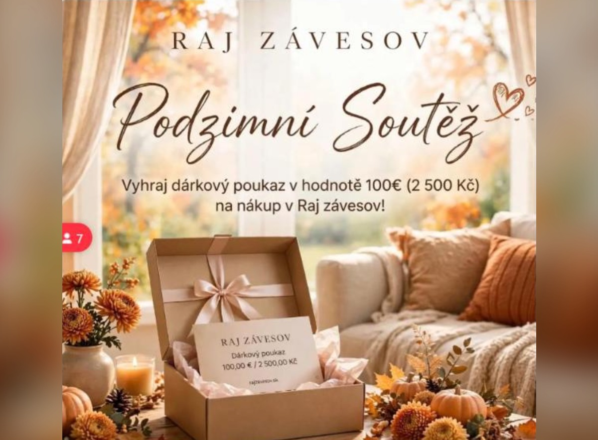 SOUTĚŽ mama_krat_4 × Ráj závěsů: vyhrajte dárkový poukaz 100 € / 2 500 Kč (1 výherce)