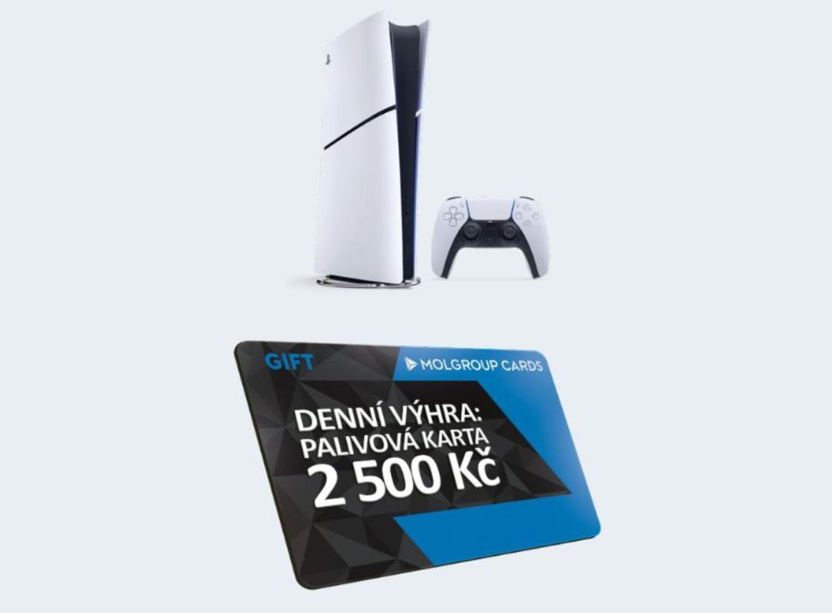 SOUTĚŽ MOL: vyhrajte PlayStation 5 Slim každý týden nebo palivovou kartu 2 500 Kč denně