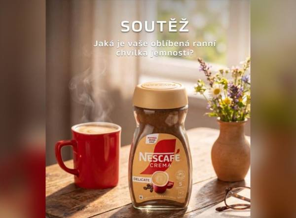 SOUTĚŽ NESCAFÉ: vyhrajte dárkový balíček s NESCAFÉ Crema Delicate (3 výherci)