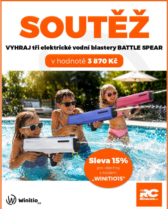 Soutěž o 3 elektrické vodní blastery Battle Spear od Winitio a RCobchod.cz