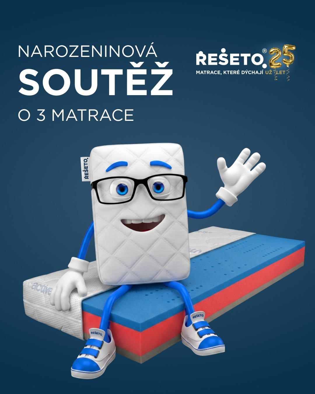 Soutěž o 3 matrace Řešeto k 25. výročí značky