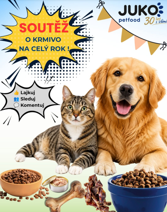 Soutěž o krmivo pro psy a kočky na celý rok od JUKO petfood