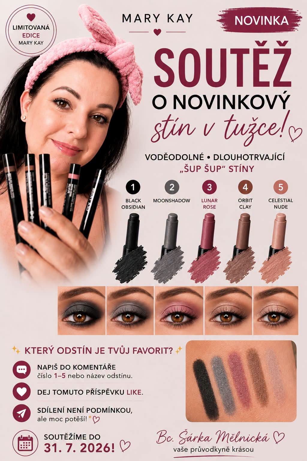 Soutěž o novinkový stín v tužce Mary Kay