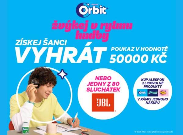 SOUTĚŽ ORBIT: vyhrajte poukaz Alza.cz za 50 000 Kč nebo sluchátka JBL (81 výher)