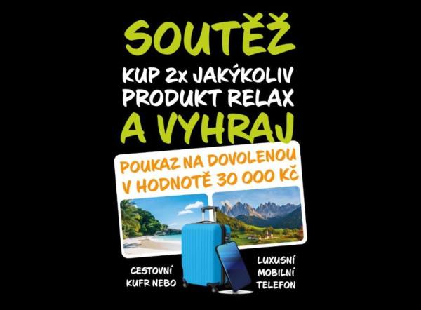 SOUTĚŽ Relax: vyhrajte poukaz na dovolenou za 30 000 Kč, cestovní kufr nebo mobil