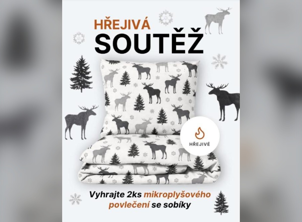 SOUTĚŽ Škodák.cz: vyhrajte 2 ks mikroplyšového povlečení se sobíky
