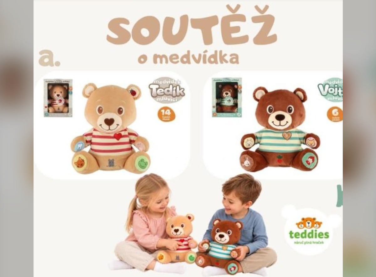 SOUTĚŽ Teddies: vyhrajte mluvící medvídky Tedíka a Vojtíka (2 výherci)