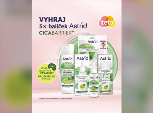 SOUTĚŽ Teta drogerie: vyhrajte balíček Astrid CICA Barrier (5 výherců)