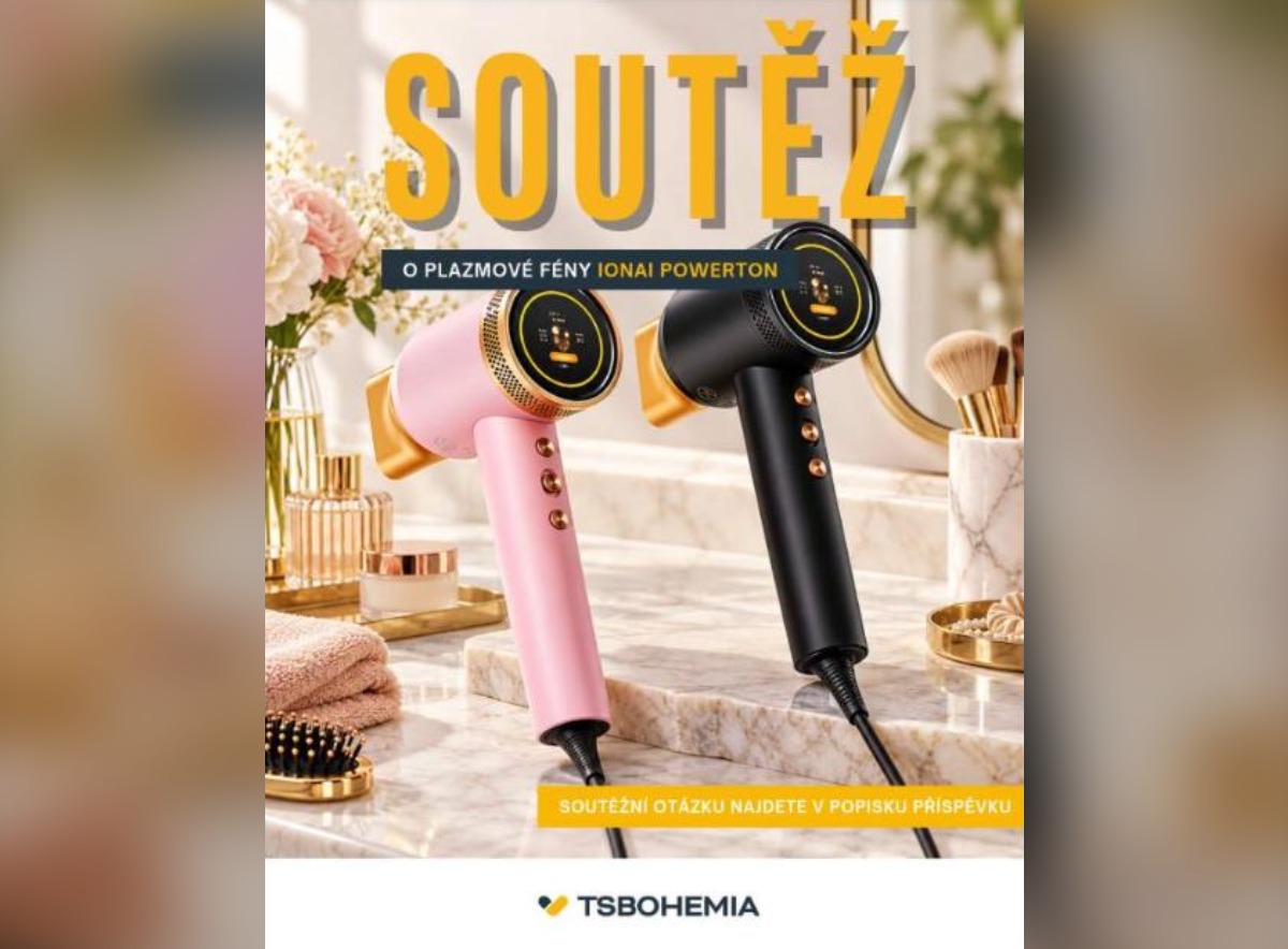 SOUTĚŽ TSBOHEMIA.cz: vyhrajte plazmový fén POWERTON Smart IonAI (2 výherci)
