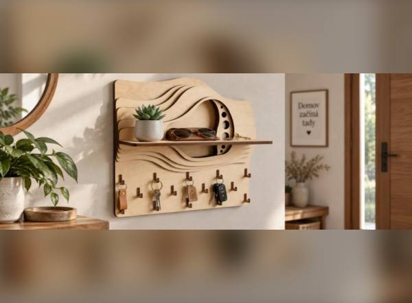 SOUTĚŽ ŽENA-IN: vyhrajte dřevěný věšák na klíče s policí Organic Sculpture