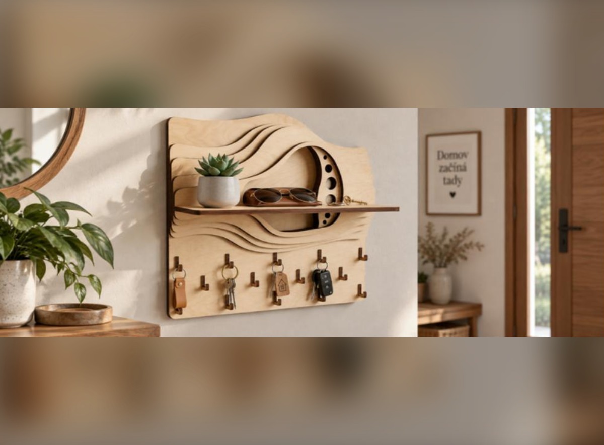 SOUTĚŽ ŽENA-IN: vyhrajte dřevěný věšák na klíče s policí Organic Sculpture