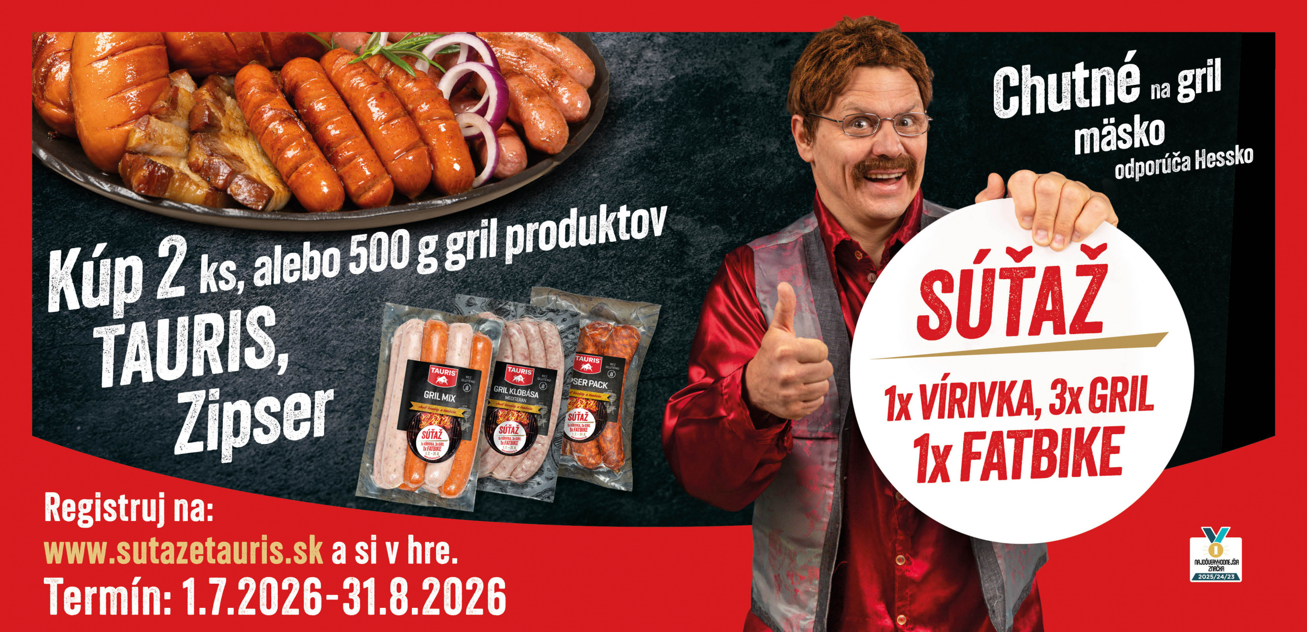 Súťaž s gril produktami Tauris, Zipser o Fatbike Samebike, vírivka, kontaktný gril Lauben