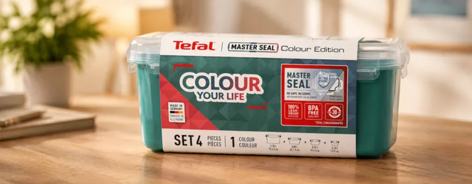 Vyhrajte Sadu dóz na potraviny Tefal Masterseal Colour