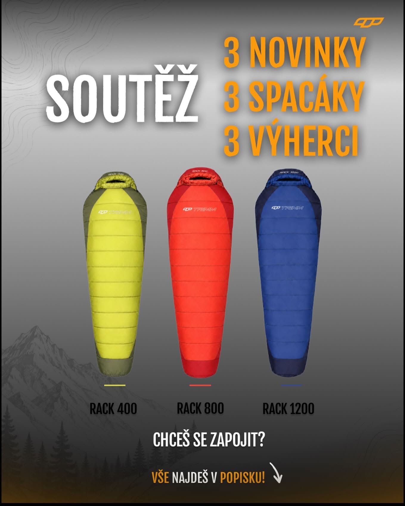 Soutěž o 3 spacáky Trimm Rack