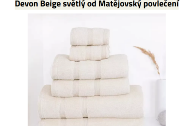 Vyhrajte sadu ručníků Devon Beige světlý od Matějovský povlečení